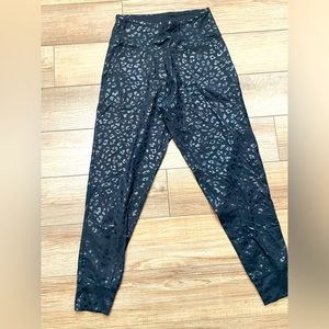 Athletic Jogger Embossed Leopard Print